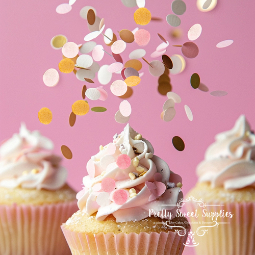 PINK, WHITE & GOLD Wafer Sprinkles - 9g