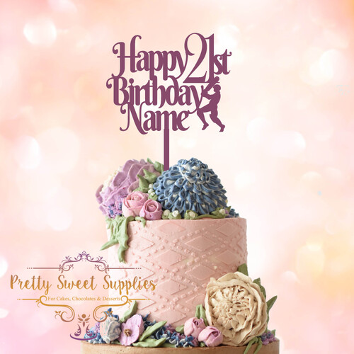 CRICKET SPORTS BIRTHDAY Custom Cake Topper - Style 3