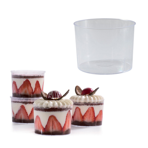 STACKABLE SUNDAE Dessert Cup w/ LID 210ml (12 Set)