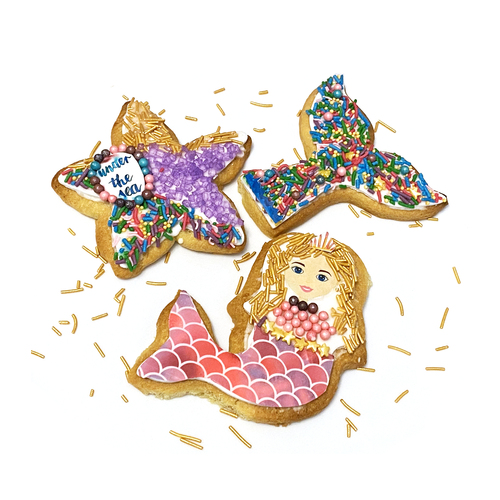 Kids DIY Cookie Kit - Mermaid Mania (6 cookies)